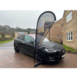 Bandera Publicitaria de Poliéster Resistente para Exteriores, con Base de Metal para Exhibiciones Comerciales, Lavado de Autos, Plegable y Portátil, con Diseño de Neumático de Auto - Product Image 3