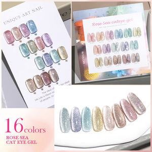 Private Label 15ml Rose mare Cat Eye Gel campione gratuito Gel smalto per unghie magnetico - Product Image 4