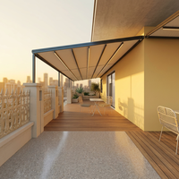 Pergola à toit rétractable imperméable pour restaurant, café et projets hôteliers