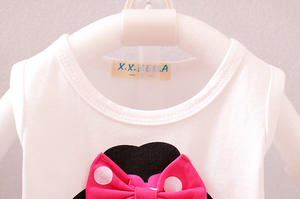 Ensemble de vêtements pour bébé fille de haute qualité, adorable, boutique, 2 pièces, coton, imprimé dessin animé, été - Product Image 3