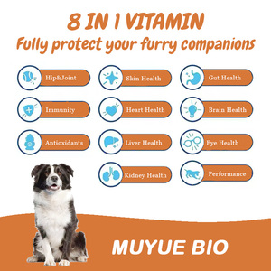 Muyue 120 Unidades de Suplementos Premium para Mascotas 15 en 1, Masticables Multivitamínicos para la Inmunidad, Digestión, Salud de las Articulaciones y del Corazón de los Perros - Product Image 4