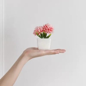 1 unidad de flores de escritorio, plantas artificiales de crisantemo en maceta, decoración para el hogar, restaurante y oficina - Product Image 5