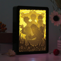 Figurines d'anime, personnage de manga, boîte à lumière d'ombre d'anime, lampe de décoration pour la maison, lampe de nuit LED, lampe de table, cadeaux pour les fans d'anime