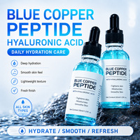 Suero de Péptidos de Cobre Azul de Marca Privada OEM con Ácido Hialurónico, Antienvejecimiento y Reafirmante, Fabricante de Fórmula y Empaque Personalizados