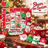 Bonbons de guimauve en forme de bonhomme de neige personnalisés OEM en boîte cadeau