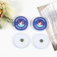 Pin Redondo de Plástico con Cara Sonriente de 3cm y 4.5cm, con Pin de Seguridad, Bajo MOQ de Fábrica, Personalizado, Minimalista e Impermeable