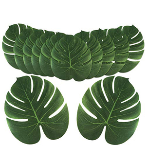 Hojas de Palma Tropicales Artificiales, Hojas de Monstera, Decoraciones Hawaianas para Mesa de Fiesta de Cumpleaños, Boda, Decoración de Pared - Product Image 1