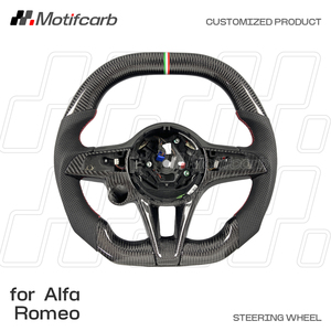 Volante de Fibra de Carbono Personalizado para Alfa Romeo Giulia Ti AWD, Romeo Stelvio Sport, Stelvio Veloce Q4 2018-2026, Mejora del Interior - Product Image 2