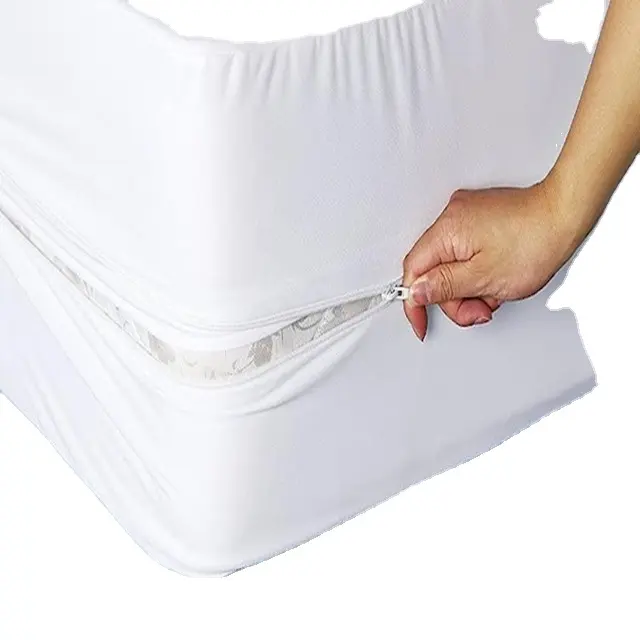 Waterproof Mattress Protector Hypoallergenic Mattress Covers Bedbug Waterproof Zippered Mattress Protector
