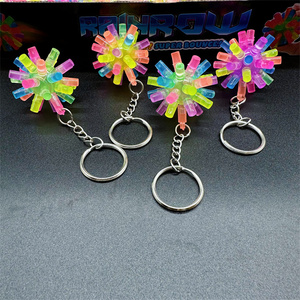 HAPU TPR 4cm Luminous <b>Led</b> Rubber Elastic Unisex Rainbow Pole <b>Ball</b> Pressure Relief Sensory Toy Bounce Flicker Tip - Product Image 5