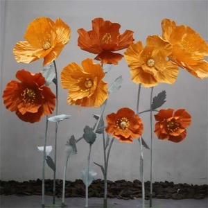 Offre Spéciale : Ensemble Personnalisable de Grandes Fleurs de Pavot Artificielles Réalistes en Soie pour Décoration de Mariage, Fêtes, Vitrines de Centres Commerciaux et Photos - Product Image 1