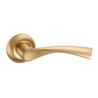 Poignées de porte intérieures en aluminium courbées, design moderne standard européen, sur mesure OEM, Wenzhou MVM, pour portes en bois.