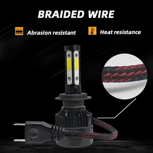 Xe phụ kiện xe máy h4 <span class=keywords><strong>Led</strong></span> Đèn Pha <span class=keywords><strong>H7</strong></span> H11 H13 4 bên 9005 9006 bền <span class=keywords><strong>Led</strong></span> sương mù/lái xe đèn pha - Product Image 4