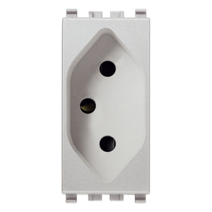 เต้ารับไฟฟ้าแบบบราซิล SICURY 2P+T 10A พร้อมขากราวด์สำหรับใช้กับเต้ารับไฟฟ้า - Product Image 1
