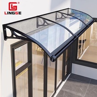 Installer l'auvent contre le mur porte fenêtre protection UV auvents légers