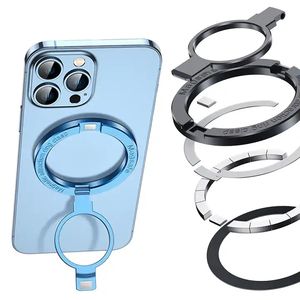 Fuerte magnético 360 grados anillo agarre de dedo soporte de anillo de aleación de Zinc Delgado pequeño portátil plegable soporte de teléfono de Metal - Product Image 2
