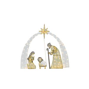 Blanc chaud Scène de la Nativité à lumière constante Décorations de Noël Ambiance intérieure et extérieure Noël religieux - Product Image 3