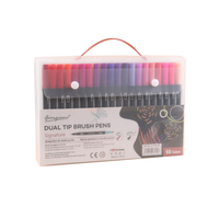 Stylos à double pointe triangulaire Giorgione en gros, 36 couleurs, pour aquarelle, avec emballage personnalisé en carton