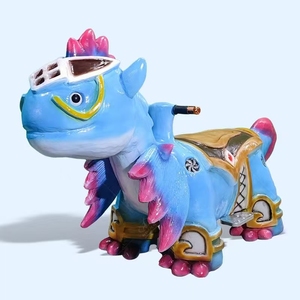 Vendita calda parco divertimenti <span class=keywords><strong>animali</strong></span> bambini bambini che camminano Animatronic batteria elettrica giostre dinosauro a gettoni per il centro commerciale - Product Image 1