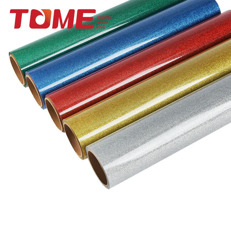 Оптовая продажа, блестящий пресс-рулоны, винил текстил htv, блестящий винил для одежды