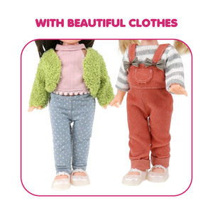 Poupée Reborn de 12 pouces, poupée de fête à <span class=keywords><strong>corps</strong></span> <span class=keywords><strong>dur</strong></span> pour filles avec de beaux vêtements, 3 modèles assortis - Product Image 4