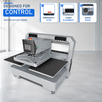 Presse à chaud électrique automatique double station multi-tension avec contrôle LCD, nouvelle imprimante à plat 110V/220V/380V pour vêtements