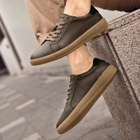 Chaussures de skate décontractées en cuir véritable pour hommes 2026 – Baskets confortables pour la marche quotidienne – Vente en gros