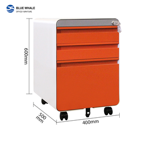 Archivador Metálico Comercial para Oficina, Mueble de Oficina con 3 Cajones, Pedestal Móvil de Acero, Gabinete Bajo Escritorio, Directo de Fábrica - Product Image 2