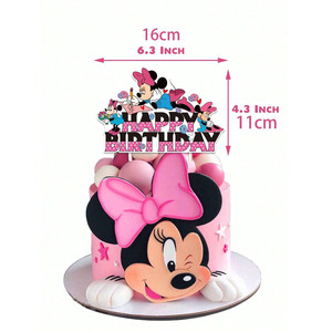 Nouveauté <span class=keywords><strong>Minnie</strong></span> Mouse personnage de dessin animé filles joyeux anniversaire bannière drapeau ballon en Latex ensemble pour la décoration de fête - Product Image 3