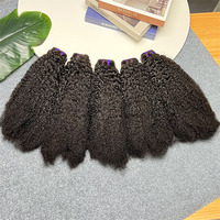 4C Kinky Afro Curly Bundle de cheveux humains Vente en gros Afro Kinky Bundles Vendeurs 4C Afro Cheveux humains en vrac Raw Virgin Extensions de cheveux
