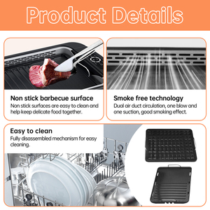 Grill électrique intelligent en acier inoxydable à <span class=keywords><strong>prix</strong></span> de gros, grill sans fumée, grill panini numérique, plaque chauffante - Product Image 6