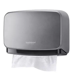 Grosir Dispenser tisu kamar mandi plastik ABS gantungan dinding bebas lubang handuk kertas tempat tisu dapur Toilet tangan