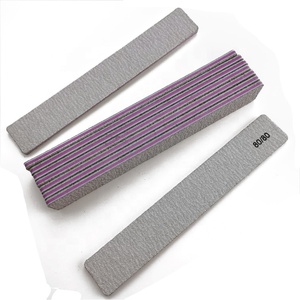 <span class=keywords><strong>Limas</strong></span> de <span class=keywords><strong>Uñas</strong></span> Rectangulares Profesionales del Fabricante, Color Gris Zebra, 100/100, Lima de <span class=keywords><strong>Uñas</strong></span> con Pulidor 80/80 - Product Image 2