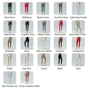 Venta al por mayor Naked Feel High Waist Tummy Control Yoga Leggings Mujeres Running Workout Leggings Fitness Pants Butt Lifting Tights - Product Image 2