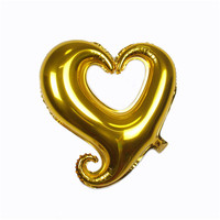 Ballons en aluminium en forme de cœur de 18 pouces, en forme de crochet, adaptés aux décorations de mariage et de banquet, vente en gros.