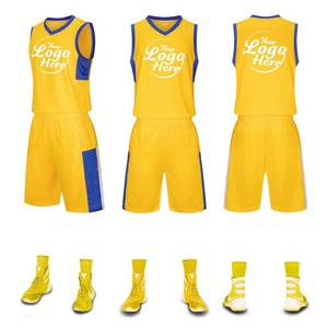 Ensemble de survêtement de basketball personnalisé respirant et à séchage rapide, grande taille, avec logo imprimé par transfert thermique pour le sport - Product Image 3