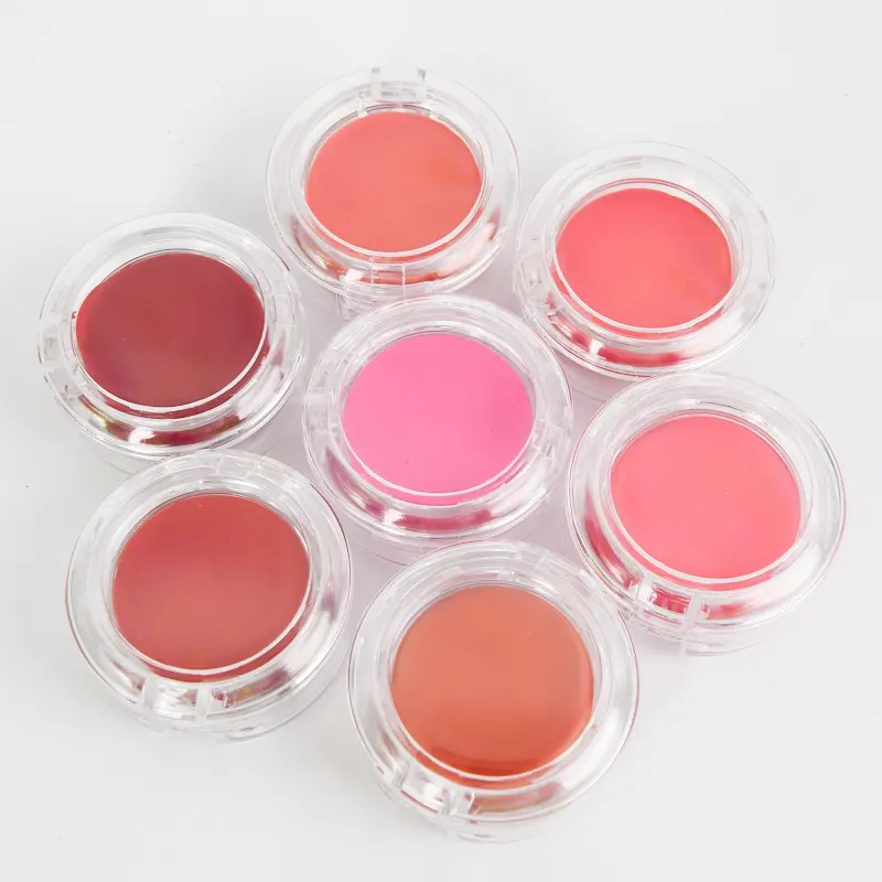 DIY Wholesale Organic Cute pink Colorful Long lasting Vegan blush cream No logo Private label Face Makeup Waterproof Blush