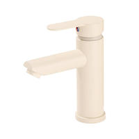 Robinet de lavabo moderne à levier unique, mitigeur eau chaude et froide, à poser sur le plan, en acier inoxydable pour salle de bain