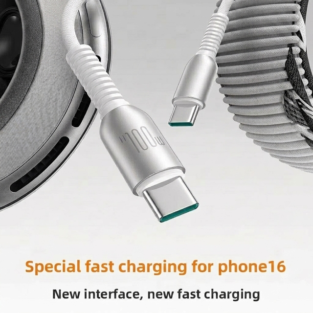 Durable PD 60W Braided USB-C Fast Charging Cable for Phone 15/16/17,1.5m  for Lightning Data Cord Cable