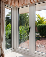 Ventanas Corredizas Fijas de PVC, Ventanas Abatibles y Puertas Abatibles Resistentes al Viento y al Sonido, Aptas para Hogares