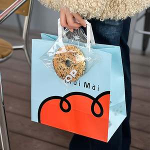 Bolsa de Papel Kraft Desechable, Reciclable, Biodegradable y Ecológica, Personalizada al por Mayor de Fábrica, con Asa, para Uso Comercial - Product Image 4