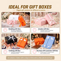 Boîte cadeau rigide pliable de luxe sur mesure, magnétique, pour emballage de petites entreprises, boîte cadeau magnétique pliable, boîte cosmétique pour vêtements