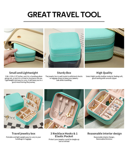 Campione Gratuito: Lussuosa Custodia Portatile Personalizzabile in Pelle PU per Gioielli, Anelli e Collane - Organizer da Viaggio per Gioielli con Logo Personalizzato - Product Image 3