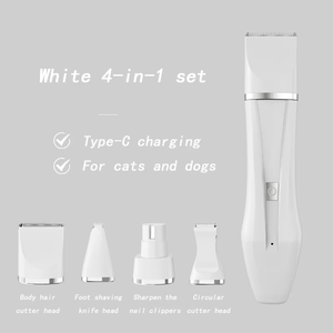 Fábrica NiBao Suministra el Nuevo Set de Cortapelos 4 en 1 Recargable para Patas de Mascotas 2024 para Perros y Gatos - Product Image 5