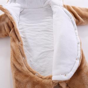 Abbigliamento per neonati per 0-3 <span class=keywords><strong>mesi</strong></span> nuovo nato biologico manica lunga con cappuccio bambino bambina tuta invernale vestiti con cerniera - Product Image 4