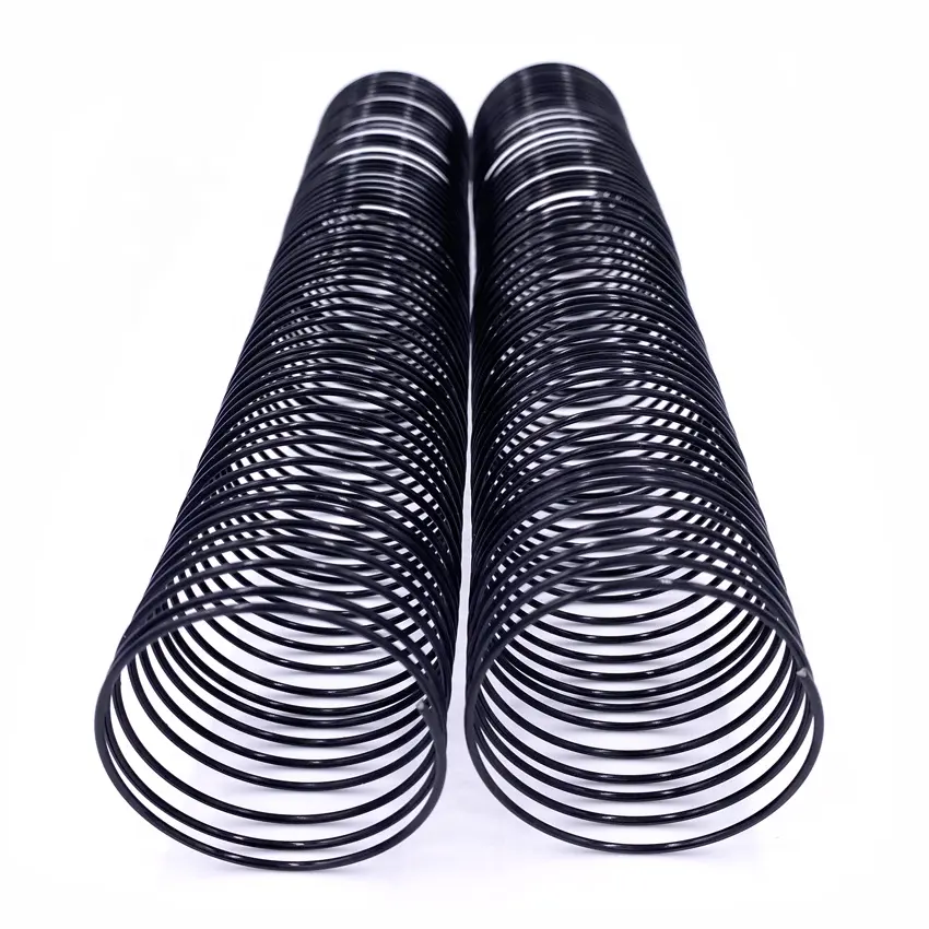 YPS 46mm Bindung Spirale Metall Großen Größe Schwarz Farbe Nylon Beschichtet Spiralen Von Metall Binden