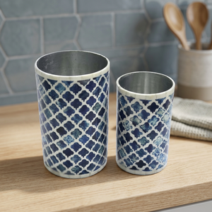 Maceta Decorativa de Estilo Clásico Único, Hecha a Mano con Incrustaciones de Hueso, Ecológica, de BS INTERNATIONAL, Fabricante Directo - Product Image 1