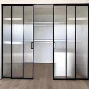 Accesorios para Ventanas y Puertas de Aluminio, Vidrio para Acristalamiento, Marco de Aleación de Aluminio Negro, Cerradura para Puerta <span class=keywords><strong>Corredera</strong></span> de Doble Cara con Vidrio Inteligente - Product Image 5