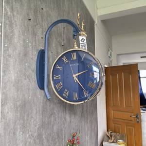 50X31CM nuevo 2025 reloj colgante moderno de moda Reloj de pared de doble cara europeo Luz de lujo envío rápido China Dropshipping DDP - Product Image 3