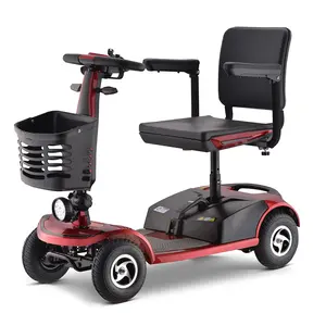 Asiento cómodo de rotación de 360 grados, scooter de movilidad para ancianos, scooter de movilidad plegable de 4 ruedas para discapacitados